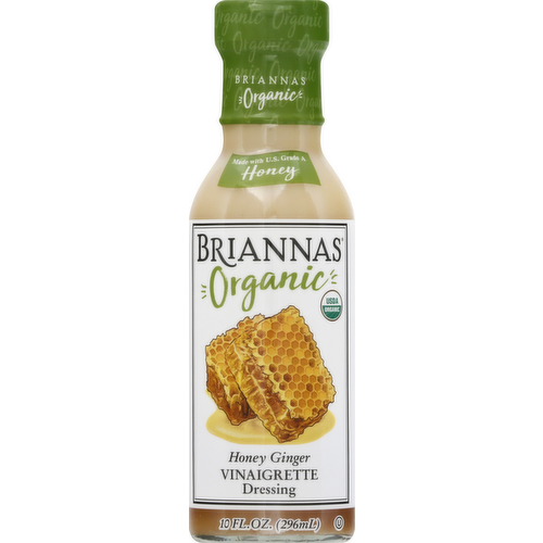 Briannas Organic Honey Ginger Vinaigrette Dressing