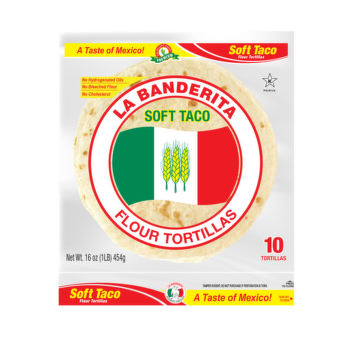 La Banderita Large Soft Taco Flour Tortillas