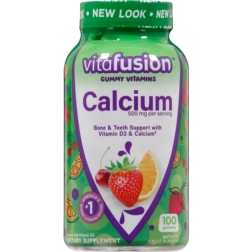 Vitafusion Calcium 500mg Gummy Vitamins with Vitamin D Fruit Flavors