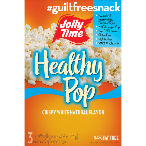 Jolly Time Healthy Pop Crispy White Natural Microwave Popcorn