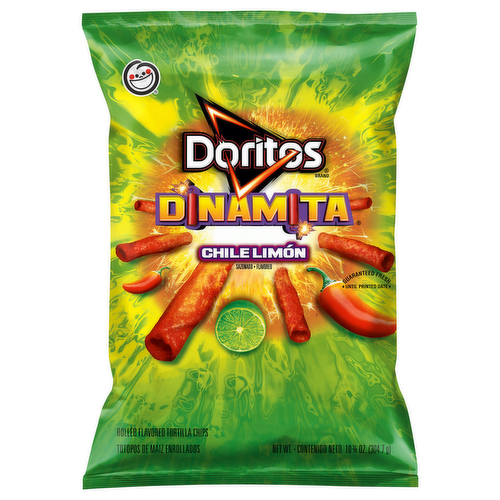 Doritos Dinamita Rolled Chile Limon Flavored Tortilla Chips