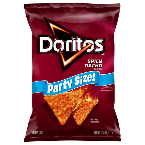 Doritos Spicy Nacho Cheese Tortilla Chips Party Size