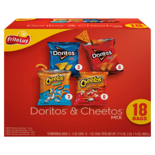 Frito-Lay Doritos & Cheetos Mix Snack Chips Variety Multipack Smart Buy Value Pack