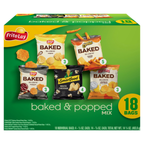 Frito-Lay Baked & Popped Mix Snack Chips Variety Multipack Smart Buy Value Pack