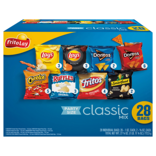 Frito-Lay Classic Mix Snack Chips Variety Party Size Multipack
