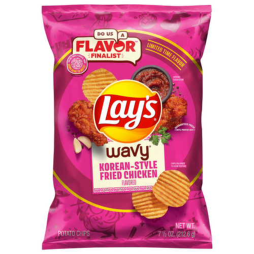 Lay's Wavy Dual Finalist Korean-Style Fried Chicken Flavored Potato Chips