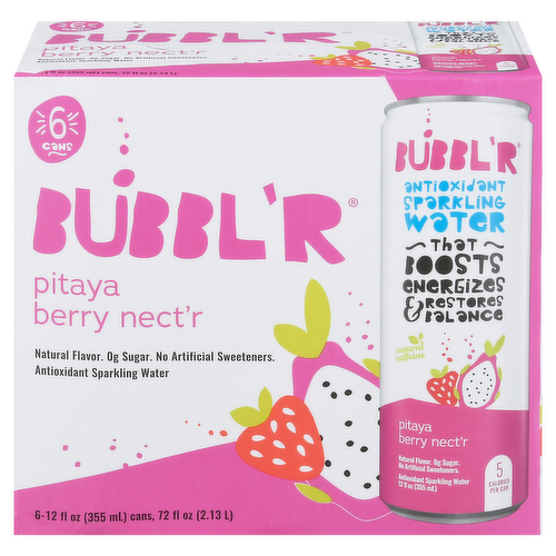 Bubbl'r Pitaya Berry Nect'r Antioxidant Sparkling Water