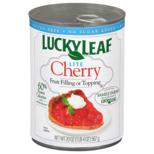 Lucky Leaf Lite No Sugar Added Cherry Fruit Filling or Topping