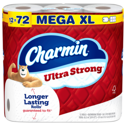 Charmin Ultra Strong Bath Tissue Super Mega Rolls