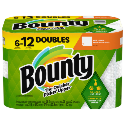 Bounty Full Sheets Paper Towels Double Rolls