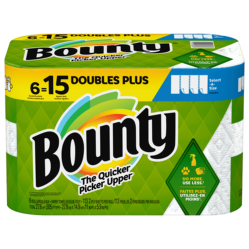 Bounty Select-A-Size Paper Towels Double Plus Rolls