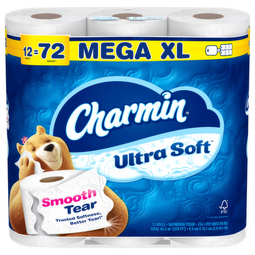Charmin Ultra Soft Bath Tissue Super Mega Rolls