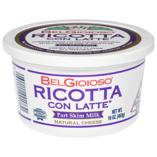 BelGioioso Ricotta Con Latte Part Skim Cheese