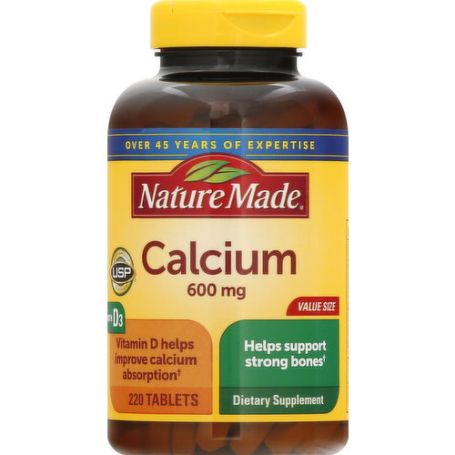 Nature Made Calcium 600mg with Vitamin D Tablets