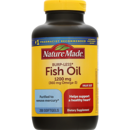 Nature Made Burp-Less Fish Oil 1200mg Softgels