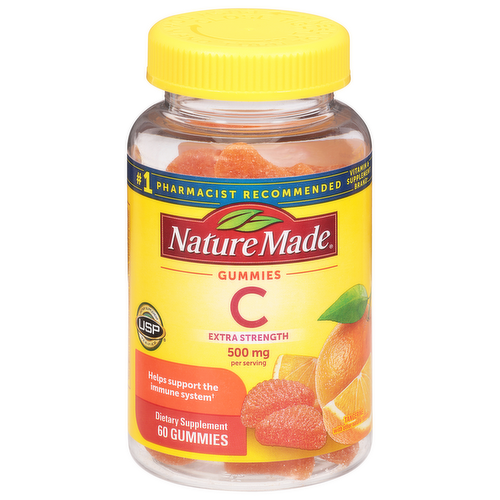 Nature Made Extra Strength Vitamin C 500mg Gummies Tangerine Flavor