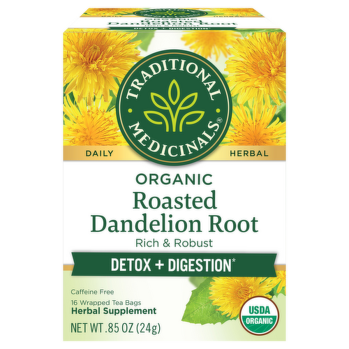 Traditional Medicinals Organic Roasted Dandelion Root Herbal Tea