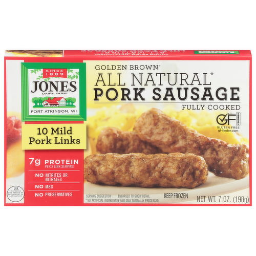 Jones Golden Brown Mild Pork Sausage Links