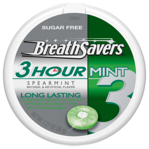 Breath Savers Sugar Free 3 Hour Spearmint Mints