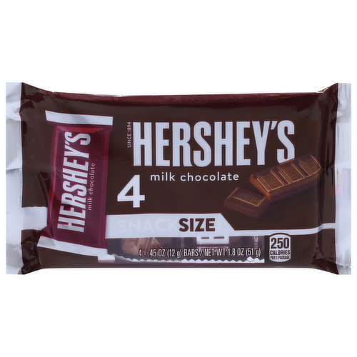 Hershey's Milk Chocolate Candy Bars Snack Size