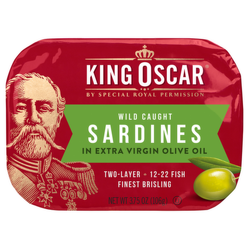 King Oscar Wild Caught Sardines in Extra Virgin Olive Oil