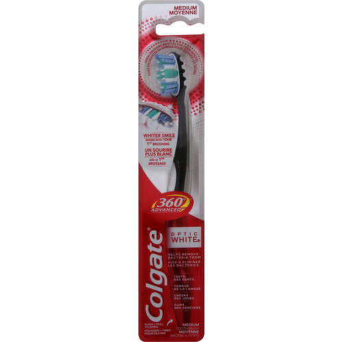 Colgate 360 Advanced Optic White Medium Toothbrush