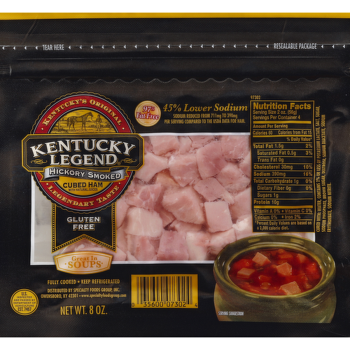 Kentucky Legend Lower Sodium Hickory Smoked Cubed Ham