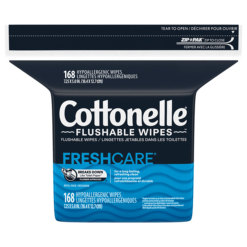 Cottonelle Flushable Wet Wipes Refill Pack
