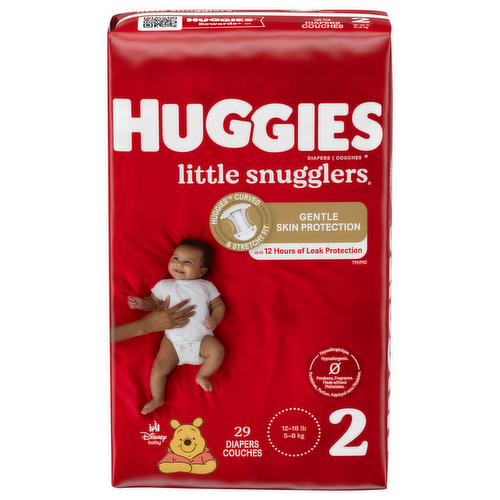 Huggies Little Snugglers Baby Diapers Size 2 (12-18 lbs.)