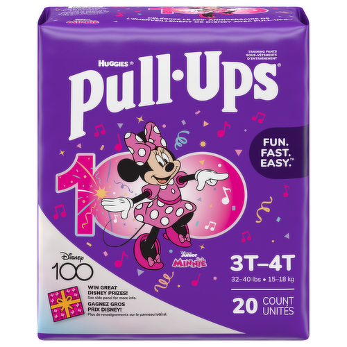 Huggies Pull Ups Learning Designs Girls Potty Training Pants 3T-4T (32-40 lbs.)