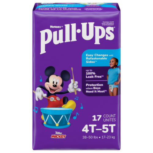 Huggies Pull Ups Learning Designs Boys Potty Training Pants 4T-5T (38-50 lbs.)