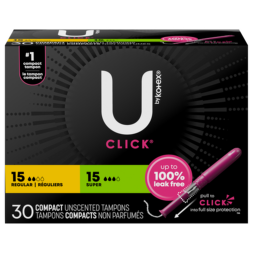 U by Kotex Multipack Unscented Click Tampons