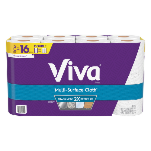 Viva Multi-Surface Choose-A-Sheet Paper Towels Double Rolls