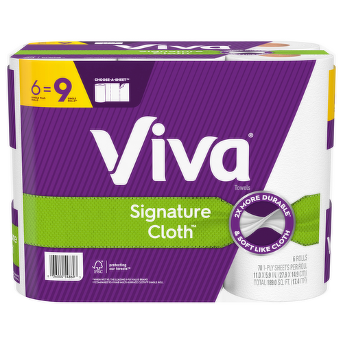 Viva Signature Cloth Choose-A-Sheet Paper Towels Big Rolls