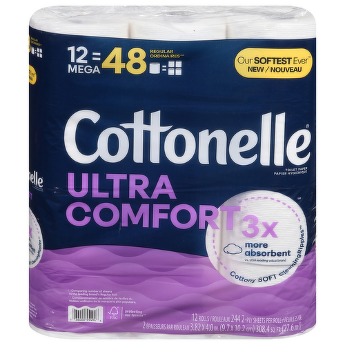 Cottonelle Ultra Comfort Bath Tissue Mega Rolls