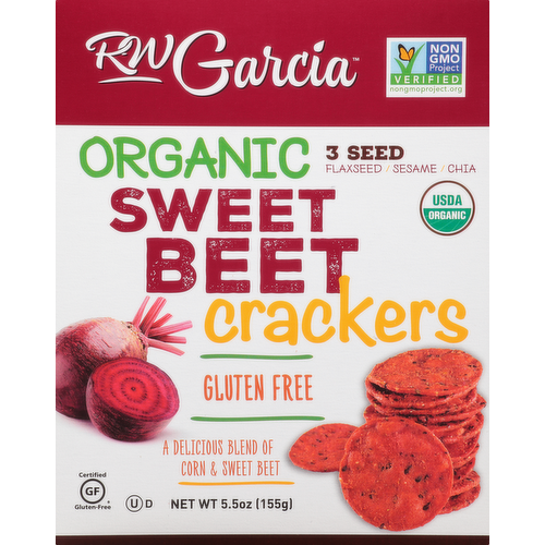 RW Garcia Organic Gluten Free Sweet Beet Crackers