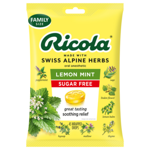 Ricola Sugar Free Lemon Mint Throat Drops