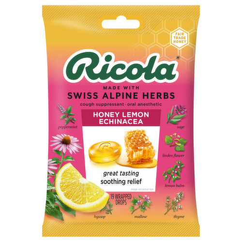 Ricola Honey Lemon Echinacea Throat Drops