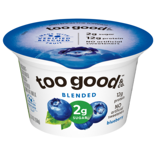 Two Good Blueberry Lower Sugar Lowfat Greek Yogurt