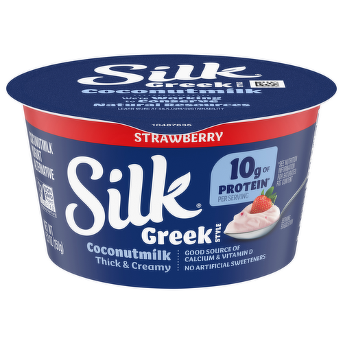 Silk Greek Style Strawberry Coconut Milk Dairy-Free Yogurt Alternative