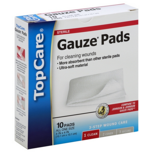 TopCare Gauze Pads All One Size Wound Cleaning