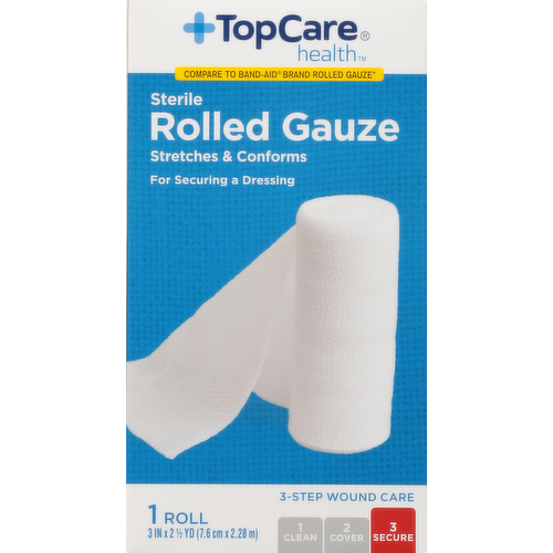 TopCare Sterile Rolled Gauze for Securing a Dressing