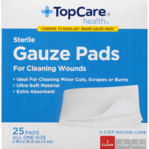 TopCare Sterile Gauze Pads For Cleaning Wounds