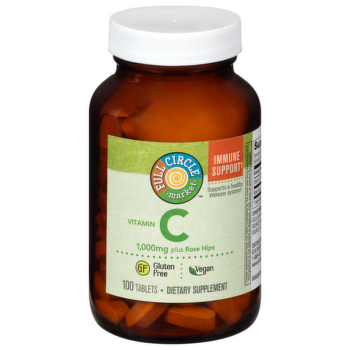 Full Circle Market Vitamin C 1000 mg with Rose Hips Tablets