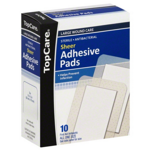 TopCare Sheer Adhesive Pads Large Wound Care