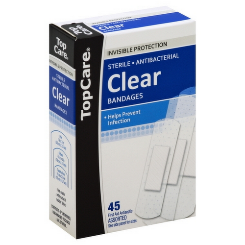 TopCare Clear Bandages Assorted Sizes