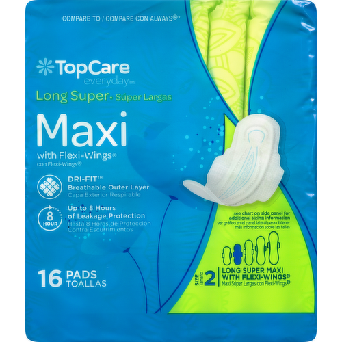 TopCare Heavy Long Maxi Pads with Wings