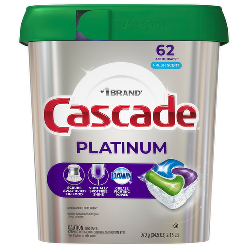 Cascade Fresh Scent ActionPacs with Dawn Dishwasher Detergent