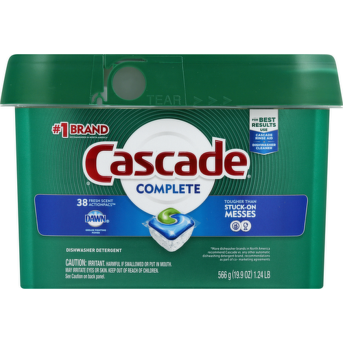 Cascade Complete Fresh Scent ActionPacs with Dawn Dishwasher Detergent