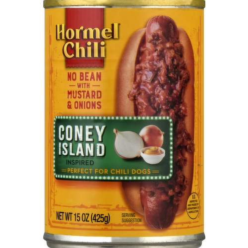 Hormel Chili Coney Island Inspired with No Beans and Mustard & Onions